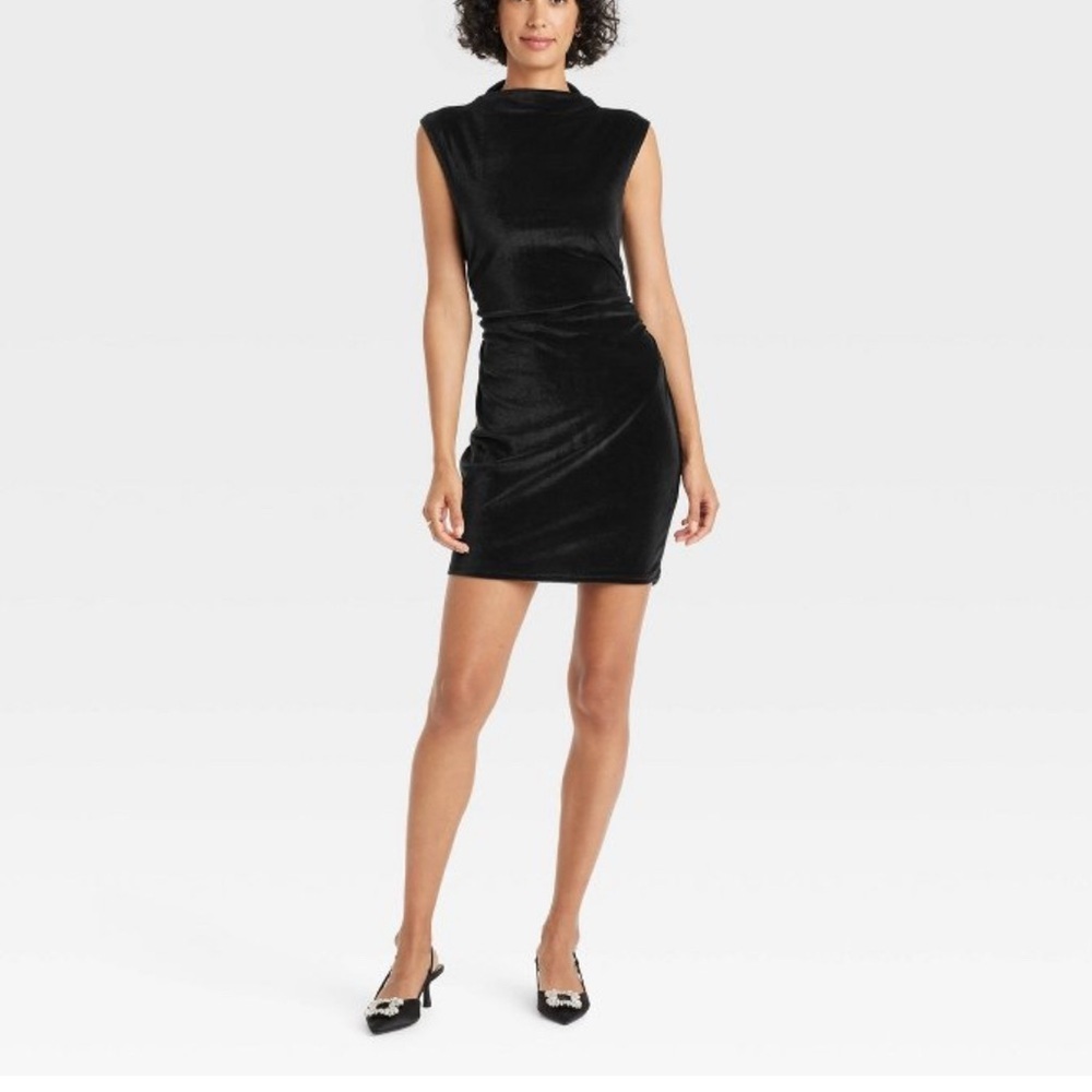 a new day black velvet dress